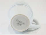 ❤️  1 Corelle Signature SILVER STRANDS 13-oz Porcelain MUG CUP *Crisscross Blue Gray Lines