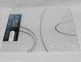 ❤️ Corelle SIMPLE LINES 15x12 COUNTER SAVER Tempered Glass Hot Plate Cutting Board