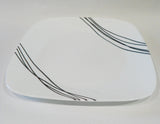 ❤️ Corelle SIMPLE SKETCH Square 10 1/2" DINNER PLATE *Contemporary Black Lines