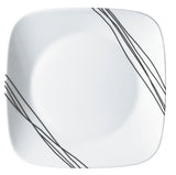 ❤️ Corelle SIMPLE SKETCH Square 10 1/2" DINNER PLATE *Contemporary Black Lines