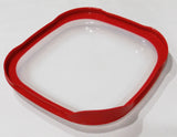 1 Corelle Corningware SIMPLYLITE 1.5 Qt Square PLASTIC COVER w/ Red Rim #648-PC