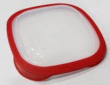 1 Corelle Corningware SIMPLYLITE 1.5 Qt Square PLASTIC COVER w/ Red Rim #648-PC
