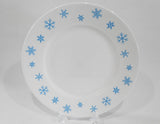 ❤️ 1 Corelle BLUE SNOWFLAKES 10.75" DINNER PLATE / Wide Rim Winter Snow