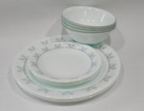 ❤️ 16-pc Corelle GRAY SNOWFLAKE Dinnerware Set *Holiday Winter BONUS: 4 Mugs