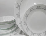 ❤️ 16-pc Corelle GRAY SNOWFLAKE Dinnerware Set *Holiday Winter BONUS: 4 Mugs