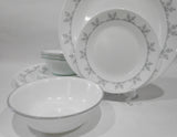 ❤️ 16-pc Corelle GRAY SNOWFLAKE Dinnerware Set *Holiday Winter BONUS: 4 Mugs
