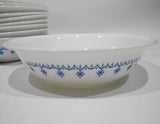 ❤️ HTF 1 CORELLE SNOWFLAKE BLUE 10-oz DESSERT BOWL 5 3/8" Sauce Fruit Garland