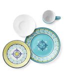 ❤️ 20-pc Corelle Signature SORRENTO DINNERWARE SET *Mediterranean Italy Turquoise Yellow