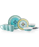 ❤️ 20-pc Corelle Signature SORRENTO DINNERWARE SET *Mediterranean Italy Turquoise Yellow