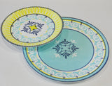 ❤️ 20-pc Corelle Signature SORRENTO DINNERWARE SET *Mediterranean Italy Turquoise Yellow