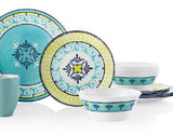 ❤️ 20-pc Corelle Signature SORRENTO DINNERWARE SET *Mediterranean Italy Turquoise Yellow