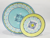 ❤️ 20-pc Corelle Signature SORRENTO DINNERWARE SET *Mediterranean Italy Turquoise Yellow