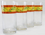 4 Corelle SPICEBERRY 16-oz Tumbler GLASSES Berries Leaves Autumn Holiday French