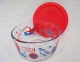 PYREX 4 Cup SPIDERMAN Storage Bowl *Marvel Comics Legend Spidey Action Hero