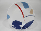 ❤️ NEW Corelle VIVID SPLASH 8.5" LUNCH PLATE *Bold Blue Red Tan Brushstrokes