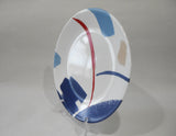 ❤️ NEW Corelle VIVID SPLASH 8.5" LUNCH PLATE *Bold Blue Red Tan Brushstrokes