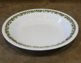*HTF Corelle SPRING BLOSSOM GREEN 15-oz BOWL Flat Rimmed Floral Soup Plate