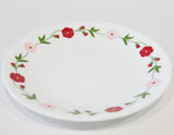 ❤️ NEW Corelle SPRINK PINK 6.75" BREAD PLATE Appetizer Dessert Red Flowers Floral
