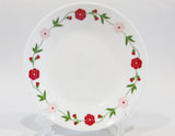 ❤️ NEW Corelle SPRINK PINK 6.75" BREAD PLATE Appetizer Dessert Red Flowers Floral