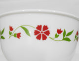 ❤️ HTF Corelle SPRING PINK 28-oz SUPER SOUP /CHILI BOWL Red Floral 6 1/4" x 3"