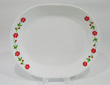 ❤️ HTF Corelle SPRING PINK Serving PLATTER 12x10 Meat Chop Plate Hostess Tray