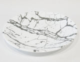 Corelle STONE GREY 6 3/4 BREAD PLATE Appetizer Dessert *Silver Gray Marble Asher