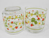 ❤️ HTF 2 Corelle STRAWBERRY SUNDAY Sundae 8-oz Rocks GLASSES Old Fashioned Juice