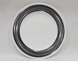 NEW Corelle BRUSHED STROKES 8.5" Wide Rim LUNCH Plate *Green Gray Sand Black