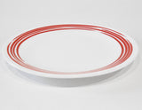 ❤️ Corelle BRUSHED RED / Cranberry STROKES 8 1/2" LUNCH PLATE Smooth Coupe Style