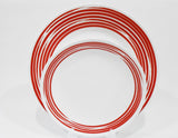 ❤️ Corelle BRUSHED RED / Cranberry STROKES 8 1/2" LUNCH PLATE Smooth Coupe Style