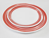❤️ Corelle BRUSHED RED / Cranberry STROKES 8 1/2" LUNCH PLATE Smooth Coupe Style