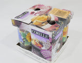 ❤️ New 4 CORELLE Pansy SUMMER BLUSH 7-oz JUICE GLASSES *Yellow Red Purple Floral