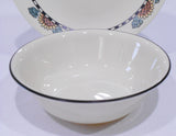 ❤️ Corelle SUNBLOSSOMS 18-oz SOUP BOWL Sunflowers Bees Seeds Sandstone Black Rim