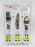 ❤️ 12-pc Corelle SUNSATIONS FLATWARE SET Regent Sheffield Stainless SUNFLOWERS