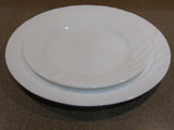 ❤️ CORELLE Boutique SWEPT Choice> 10.75" Dinner OR 8.5 Lunch PLATE *White Waves