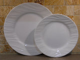 ❤️ CORELLE Boutique SWEPT Choice> 10.75" Dinner OR 8.5 Lunch PLATE *White Waves