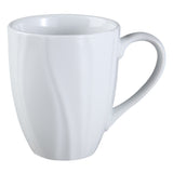 ❤️ New CORELLE Boutique 14-oz SWEPT MUG White Porcelain Cup *Embossed Waves