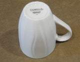 ❤️ New CORELLE Boutique 14-oz SWEPT MUG White Porcelain Cup *Embossed Waves