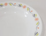 Corelle TANGERINE GARDEN 15-oz BOWL Flat Rimmed SOUP PLATE *Peach Green