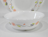 Corelle TANGERINE GARDEN 18-oz SOUP CEREAL BOWL Floral ORANGE BLACK GREEN Leaves