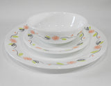 Corelle TANGERINE GARDEN 10 1/4" DINNER PLATE Floral ORANGE BLACK GREEN Leaves