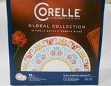 ❤️ Corelle TERRACOTTA DREAMS 12-pc DINNERWARE SET Mexican Tile Turquoise Yellow Orange