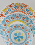 ❤️ Corelle TERRACOTTA DREAMS 6.75" APPETIZER PLATE Bread TURQUOISE ORANGE YELLOW