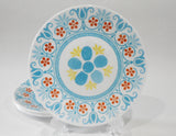 ❤️ Corelle TERRACOTTA DREAMS 6.75" APPETIZER PLATE Bread TURQUOISE ORANGE YELLOW