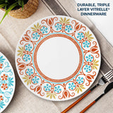 ❤️ Corelle TERRACOTTA DREAMS *Choose: DINNER or LUNCH PLATE Turquoise Orange Yellow