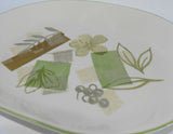 *NEW Corelle Sandstone TEXTURED LEAVES 10 x 12 1/4" Oblong SERVING PLATTER Plate