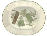 *NEW Corelle Sandstone TEXTURED LEAVES 10 x 12 1/4" Oblong SERVING PLATTER Plate