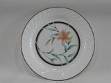 ❤️ 1 VGC Corelle TIGER LILY 10 1/4" DINNER PLATE Orange Wildflower Swirl Rim