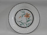 ❤️ 1 VGC Corelle TIGER LILY 10 1/4" DINNER PLATE Orange Wildflower Swirl Rim