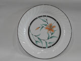 ❤️ 1 VGC Corelle TIGER LILY 10 1/4" DINNER PLATE Orange Wildflower Swirl Rim